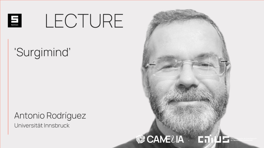 Antonio Rodríguez Sánchez: Conferencia 'Surgimind' para la segmentación de imágenes quirúrgicas mediante redes neuronales para la cirugía del cáncer de pulmón Antonio Rodríguez Sánchez: Conferencia 'Surgimind' para la segmentación de imágenes quirúrgicas mediante redes neuronales para la cirugía del cáncer de pulmón